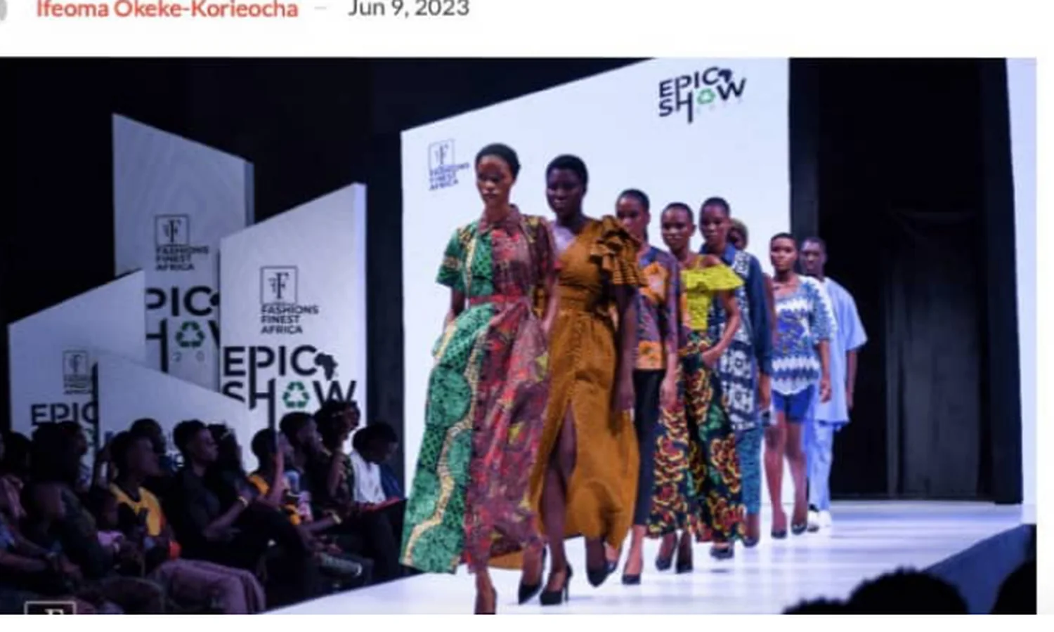 Runway photograph from Fashions Finest Africa Epic Show 2023