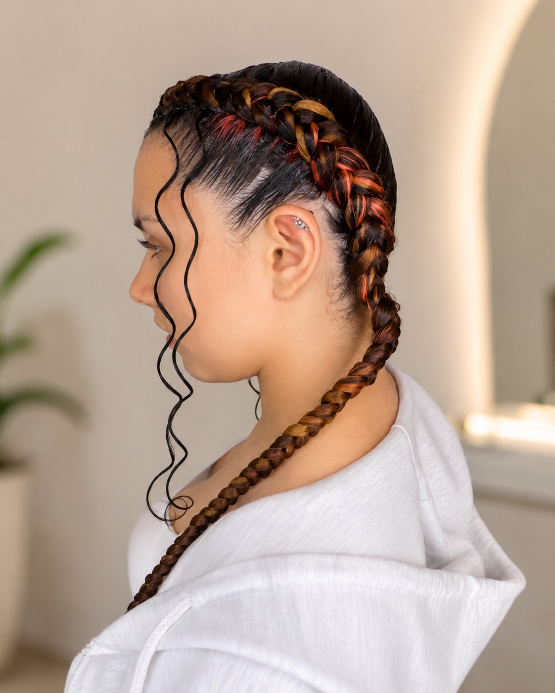 Da Estol finished long braids