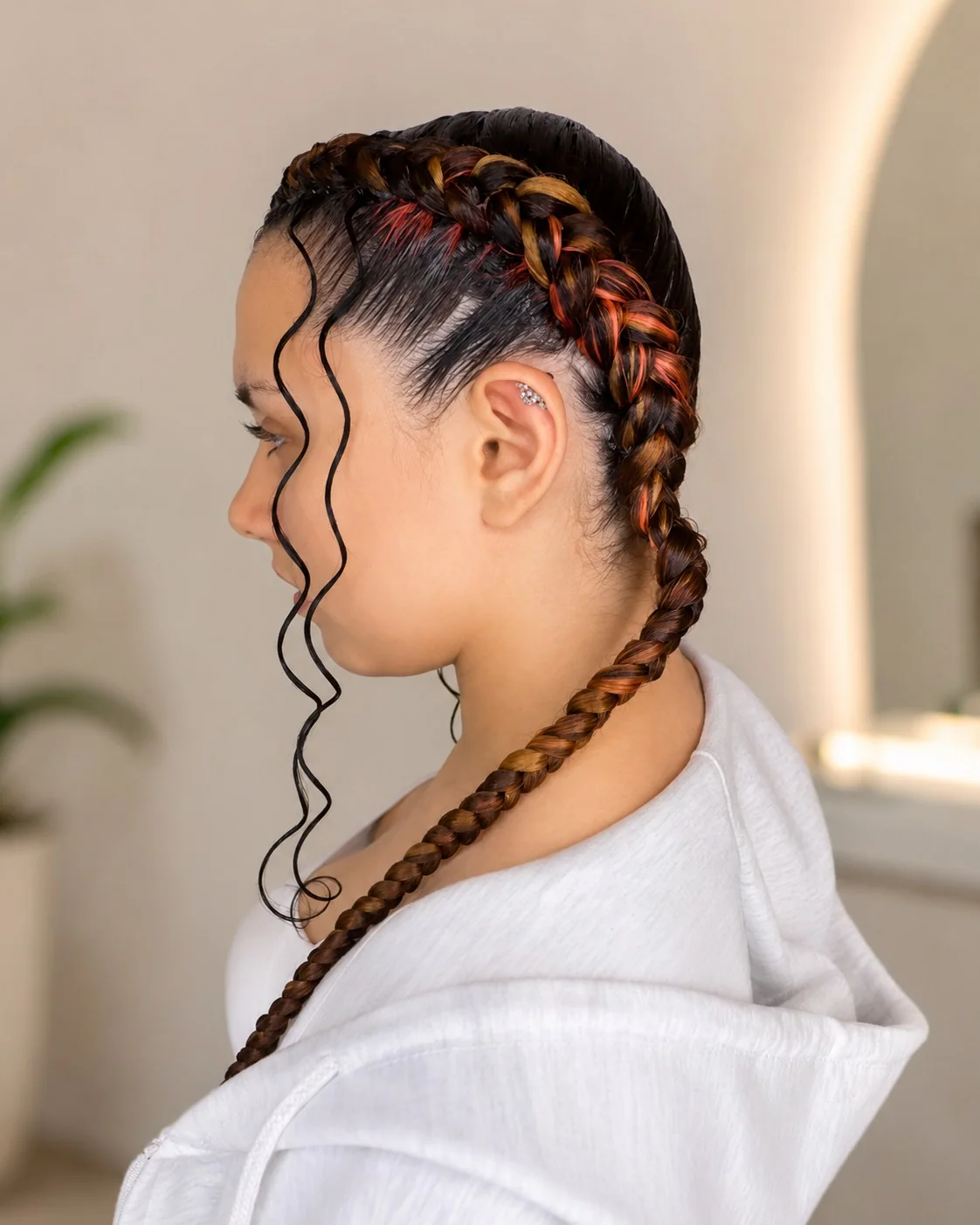 Da Estol finished long braids