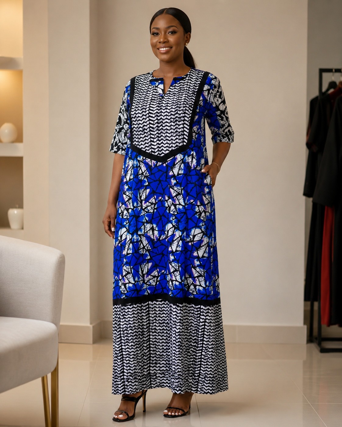 Blue Abstract Two-Piece by Da Estol Creative