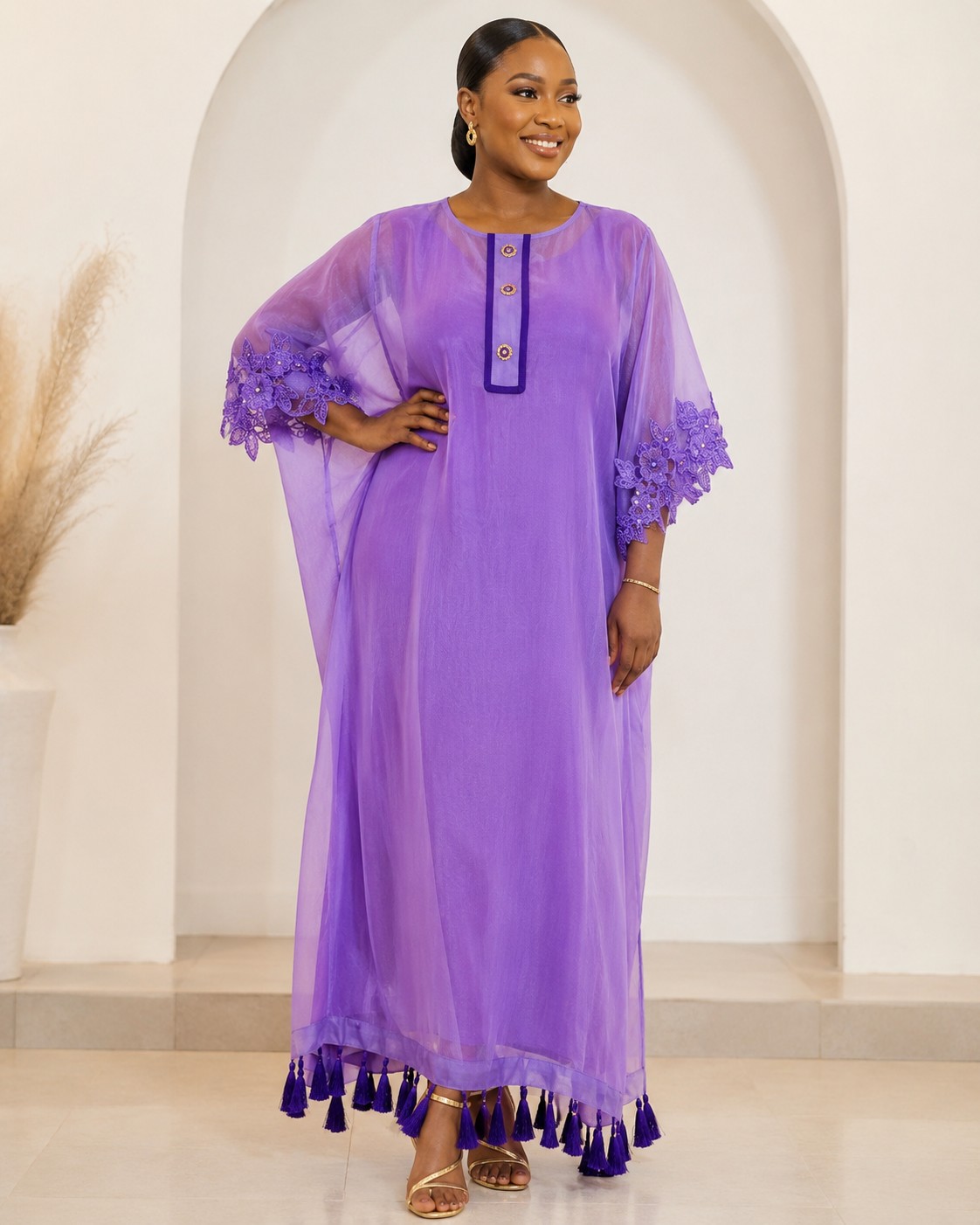 Lilac Tassel Boubou by Da Estol Creative