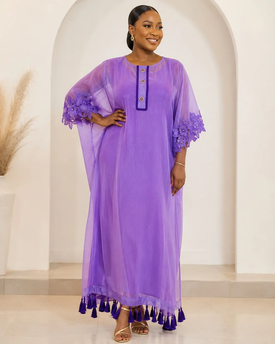 Lilac Tassel Boubou by Da Estol Creative