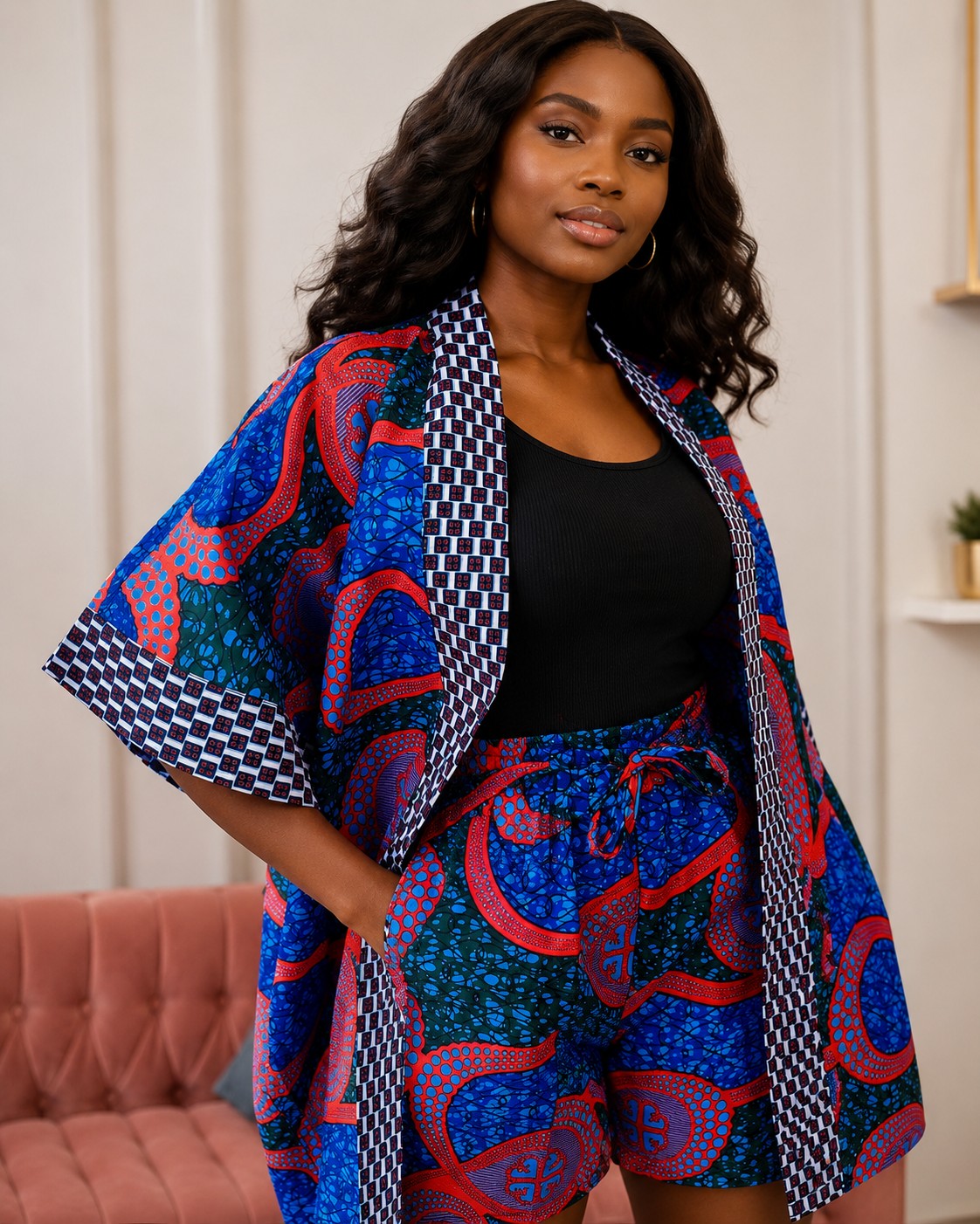 Printed Shorts Set by Da Estol Creative