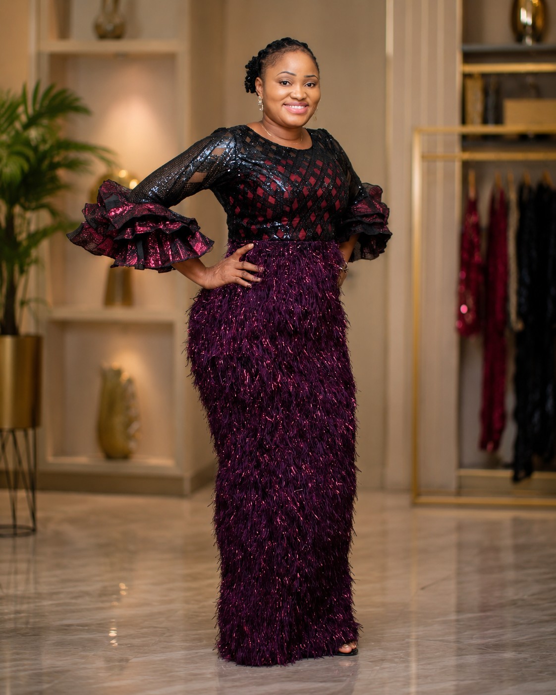 Purple Occasion Boubou by Da Estol Creative